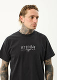 AFENDS Spinal Boxy Fit Tee - STONE BLACK