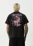 AFENDS Horsey Recycled Boxy Fit Tee - STONE BLACK