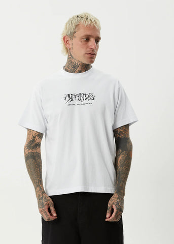 AFENDS Horsey Recycled Boxy Fit Tee - WHITE