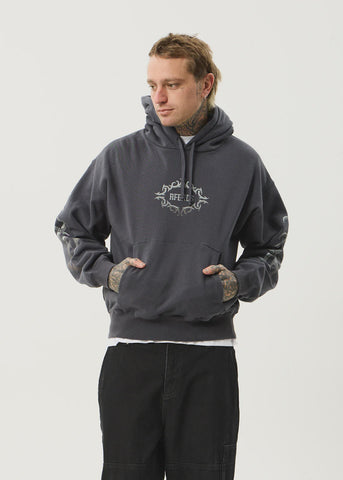 AFENDS My Tribe Boxy Hoodie - CHARCOAL