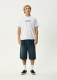 AFENDS Simple Times Recycled Boxy Fit Tee - WHITE