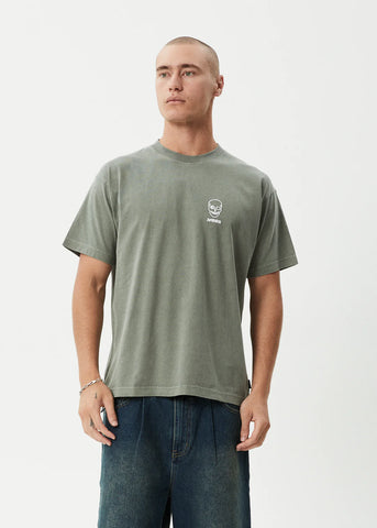 AFENDS Skeletor Recycled Boxy Fit Tee - WASHED SYCAMORE
