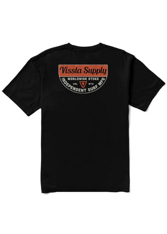 VISSLA Independent Swell Sort Sleeve Tee - BLACK