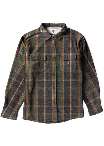 VISSLA Eco-Zy Long Sleeve Polar Flannel - DARK OLIVE