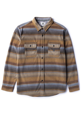 VISSLA Eco-Zy Long Sleeve Polar Flannel - KHAKI