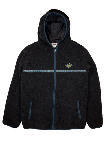 VISSLA Legail Sherpa Zip Hoodie - BLACK