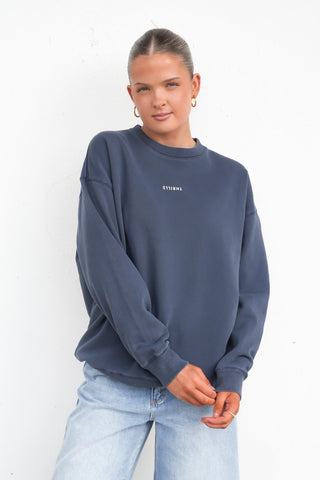 THRILLS Minimal Slouch Crew - HERITAGE NAVY