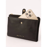 RUSTY - Grace Leather Pouch - BLACK