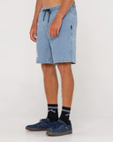 RUSTY Boys Manila Folder Denim Short - ASH BLUE