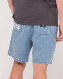 RUSTY Boys Manila Folder Denim Short - ASH BLUE