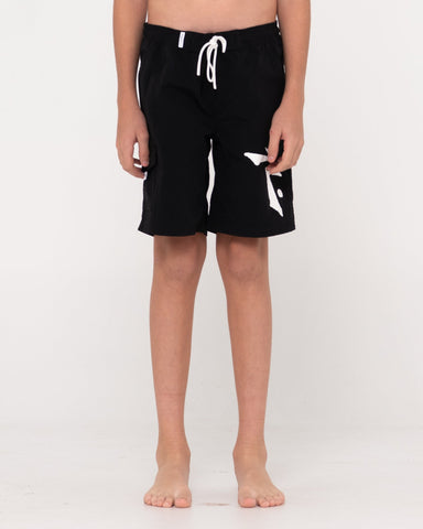 RUSTY Offshore Cargo Boardshort Boys - BLACK