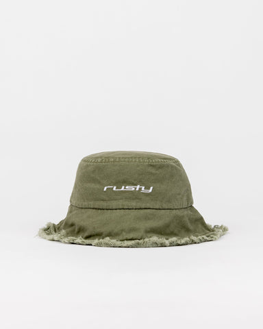 RUSTY Glimmer Bucket Hat Girls - ARMY GREEN