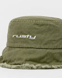 RUSTY Glimmer Bucket Hat Girls - ARMY GREEN
