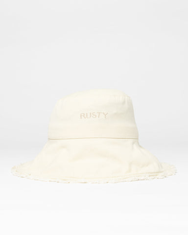 RUSTY Gleam Organic Bucket Hat - NATURAL