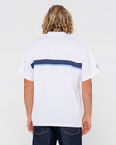 RUSTY Peko Peko Short Sleeve Polo - WHITE