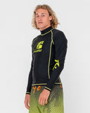 RUSTY Y2Shay Long Sleeve Surf Top - BLACK 2