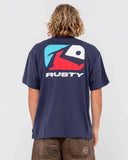 RUSTY Phenom Short Sleeve Tee - NAVY BLUE