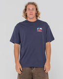 RUSTY Phenom Short Sleeve Tee - NAVY BLUE