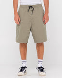 RUSTY - Wear Eva 22" Elastic Waist Baggy Short - SAVANNAH