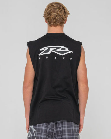 RUSTY Registered Muscle Top - BLACK