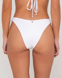 RUSTY Sandalwood Midi Bikini Bottom - BRIGHT WHITE