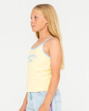 RUSTY Girls Britney Tank - PALE BANANA