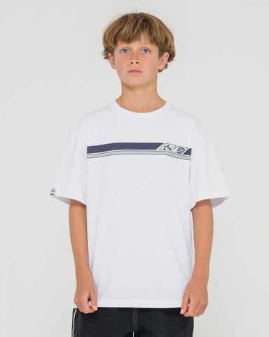 RUSTY Strike Out Tee Boys - WHITE