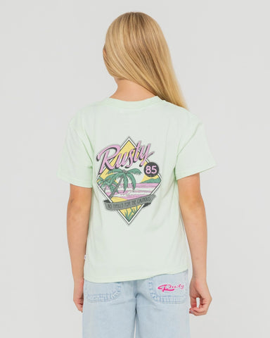 RUSTY Throwback Tee Girls - JELLY MINT