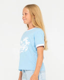 RUSTY Girls Bobbie Oversized Tee  - RETRO BLUE