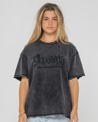 RUSTY Roxanne Feeln Rusty Oversize Tee - WASHED BLACK