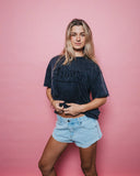 RUSTY Roxanne Feeln Rusty Oversize Tee - WASHED BLACK