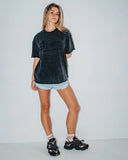 RUSTY Roxanne Feeln Rusty Oversize Tee - WASHED BLACK