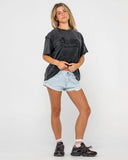 RUSTY Roxanne Feeln Rusty Oversize Tee - WASHED BLACK