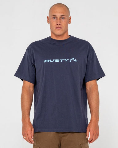 RUSTY Vital Short Sleeve Tee - NAVY BLUE 1