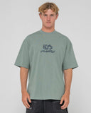 RUSTY Double Or Nothin Short Sleeve Tee - SLATE
