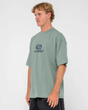 RUSTY Double Or Nothin Short Sleeve Tee - SLATE