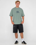 RUSTY Double Or Nothin Short Sleeve Tee - SLATE
