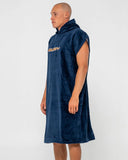 RUSTY Just Surfing Hooded Change Towel - NAVY BLUE