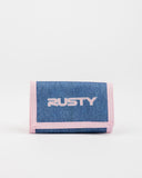 RUSTY Academy Tri Fold Wallet - MIDDY BLUE