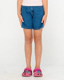 RUSTY Cyprus High Denim Short Girls - MIDDY BLUE 1