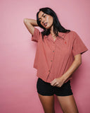 RUSTY Summer Court Short Sleeved Shirt - RED