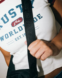 RUSTY Stellar Nylon Side Bag - BLACK