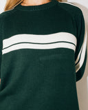 RUSTY White Lines Long Sleeve Crew Neck Knit - GREEN GABLES