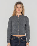 RUSTY Nana Beryl Slim Fit Cardigan - CARBON