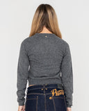 RUSTY Nana Beryl Slim Fit Cardigan - CARBON