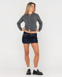 RUSTY Nana Beryl Slim Fit Cardigan - CARBON