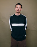 RUSTY White Lines 2.0 Knit Crew - BLACK MARLE