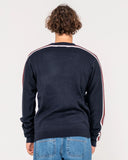RUSTY Big Red Crew Neck Sweater - NAVY BLUE
