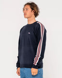RUSTY Big Red Crew Neck Sweater - NAVY BLUE