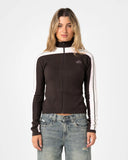 RUSTY Daddy GB Zip Through Knit - JAVA